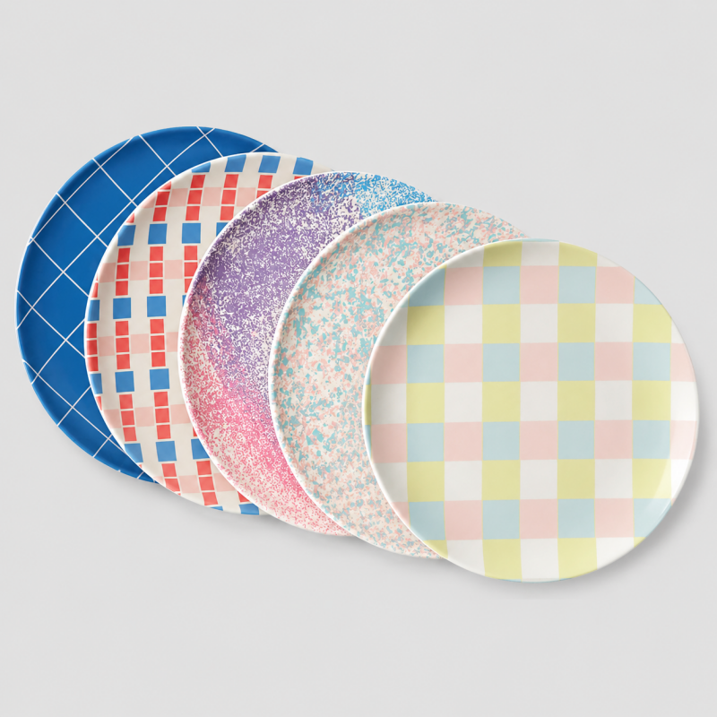 Checkered Snack Plate