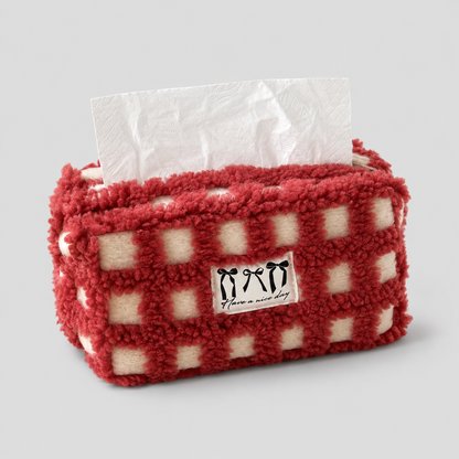 Gingham Tissue Box Cover