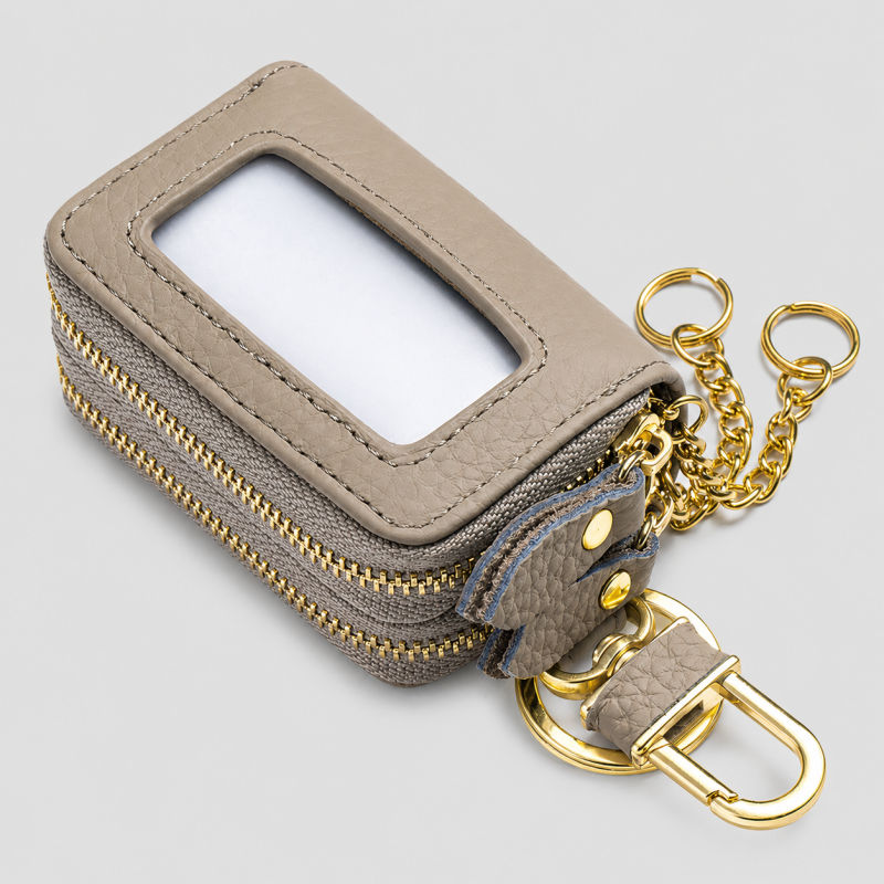 Double Zip Key Pouch