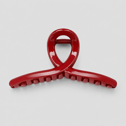 Solid Red Multi-Shape Shark Hair Claw Clip