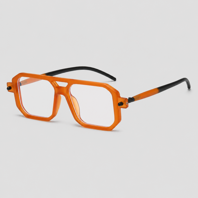 Double Bridge Pilot Square Glasses