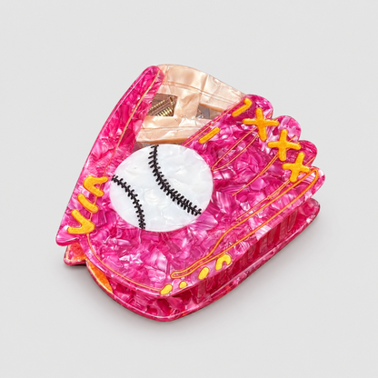 Sports Tennis & Baseball Acrylic Shark Hair Claw Clip