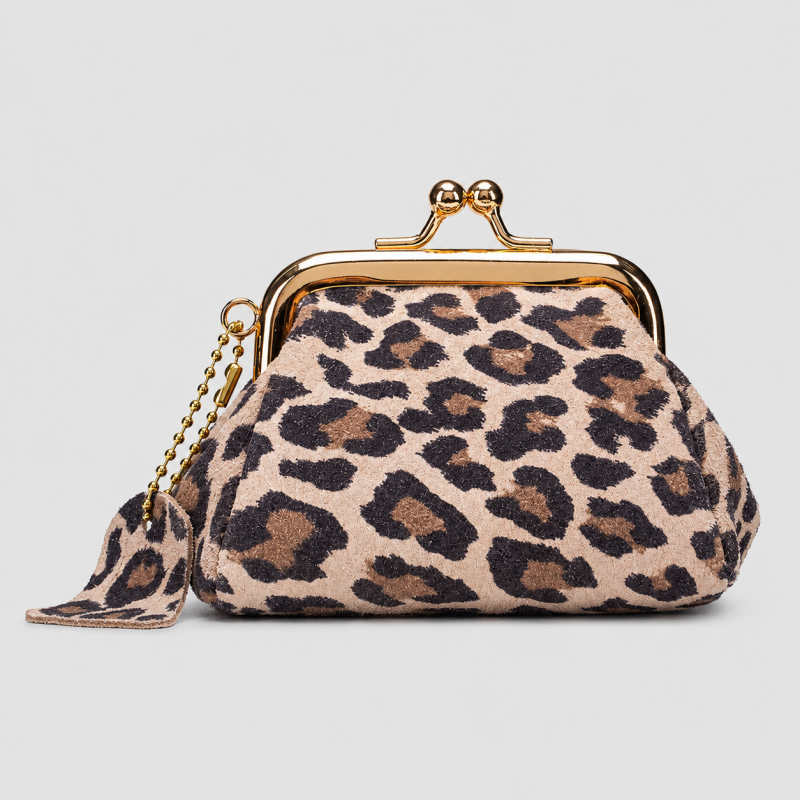 Leopard Kiss Lock Pouch