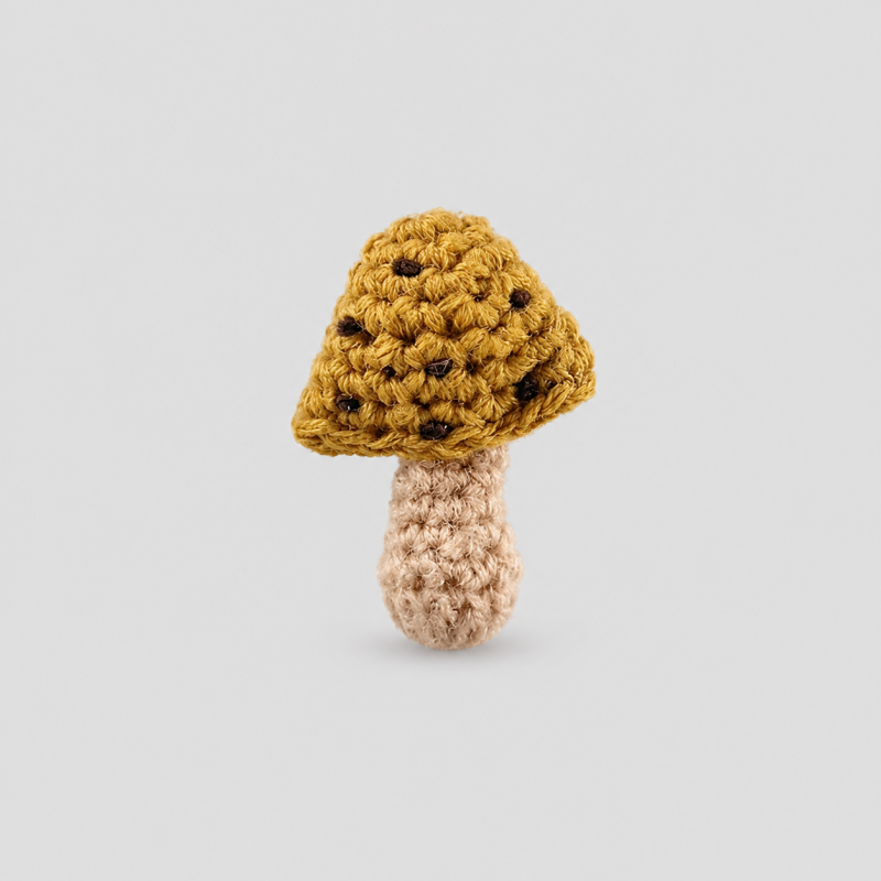Crochet Mushroom Faux Wool Brooch