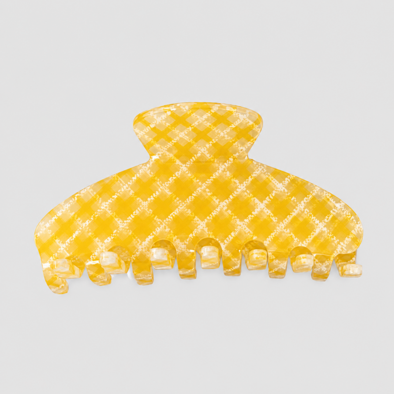 Gingham Claw Clip