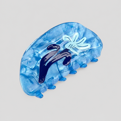 Cloud Print Butterfly Shark Hair Claw Clip