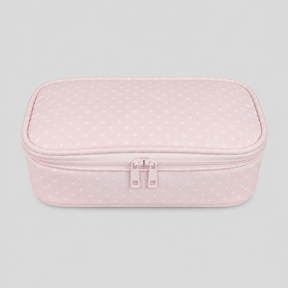 Retro Check Print Pencil Case