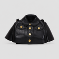 Mini Pleated Shirt Chain Crossbody Bag