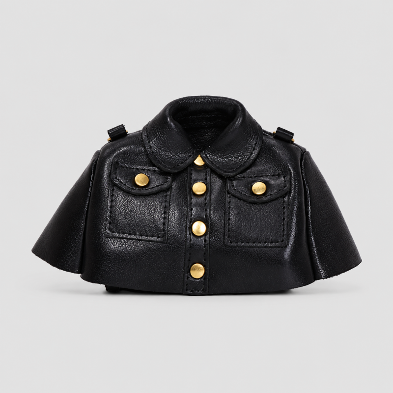 Mini Pleated Shirt Chain Crossbody Bag