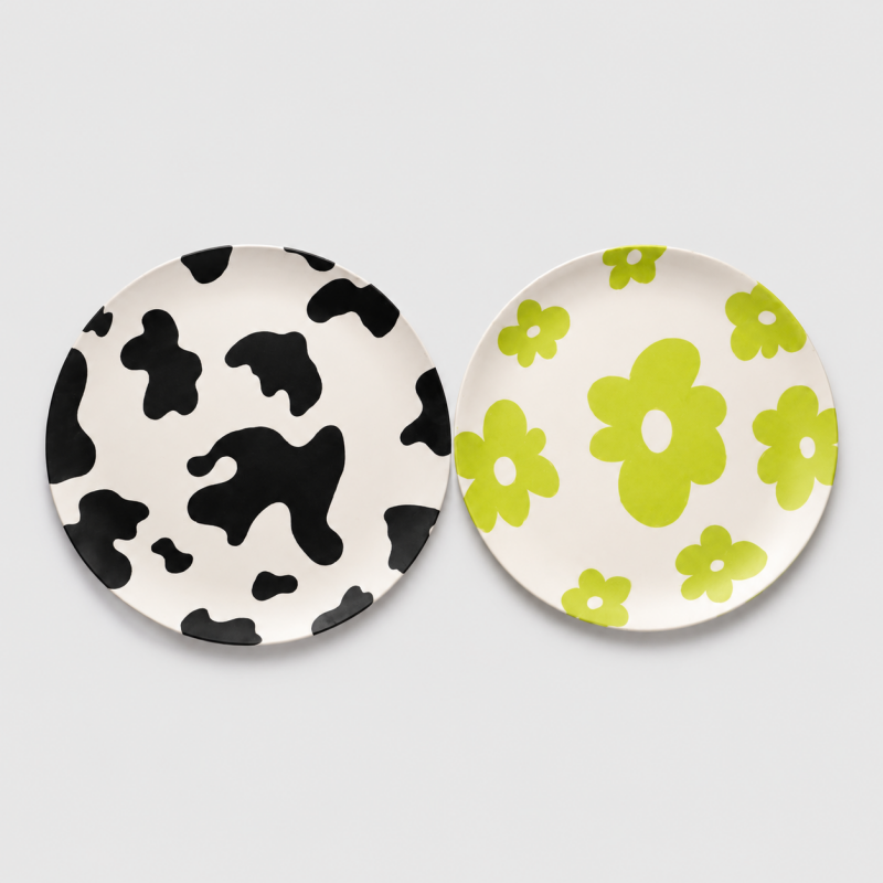 Cow Flower Plate