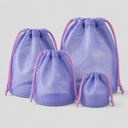 Mesh Drawstring Storage Pouch