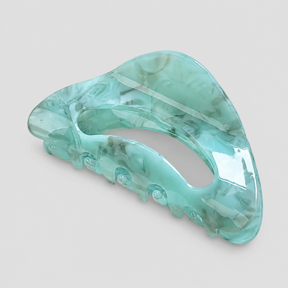 Light Cyan Marble Shark Hair Claw Clip