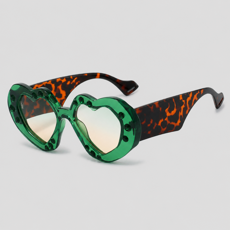 Heart-shaped Full Rhinestone Inlay Party Trendy Sunglasses