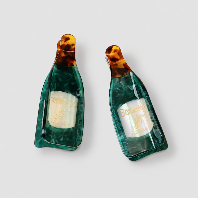 Wine Bottle Hair Claw Clip