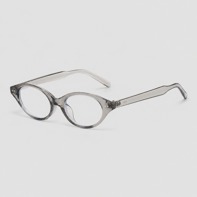 Tiny Oval Two Rivet Decor Retro Y2K Sunglasses