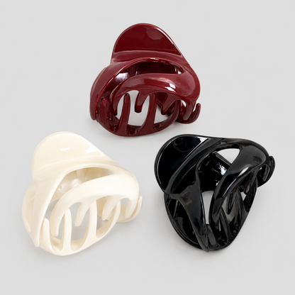 Mini Solid Color Heart Hair Claw Clip