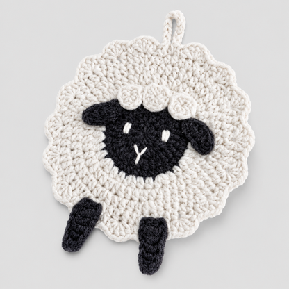 Hand Crocheted Mini Sheep Coaster