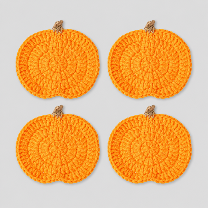 Hand Crocheted Halloween Pumpkin Coaster