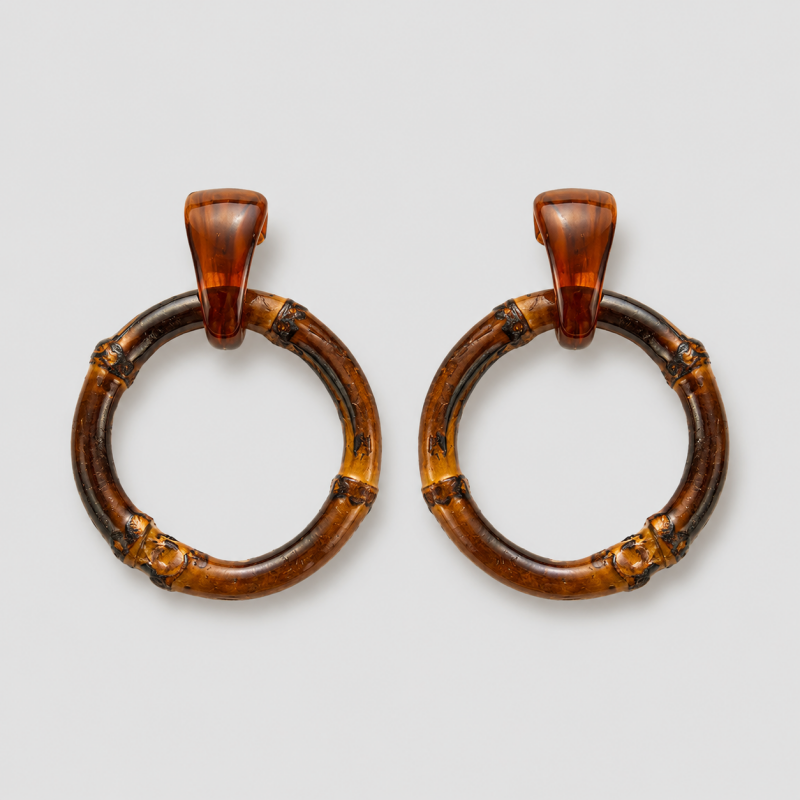 Wood Drop Earrings