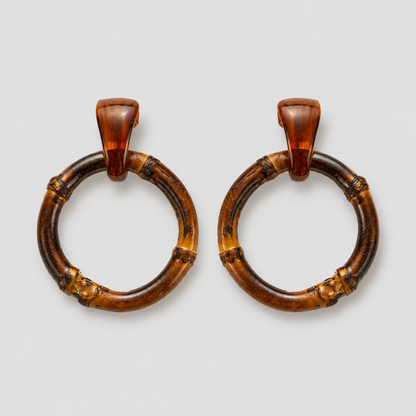 Wood Drop Earrings