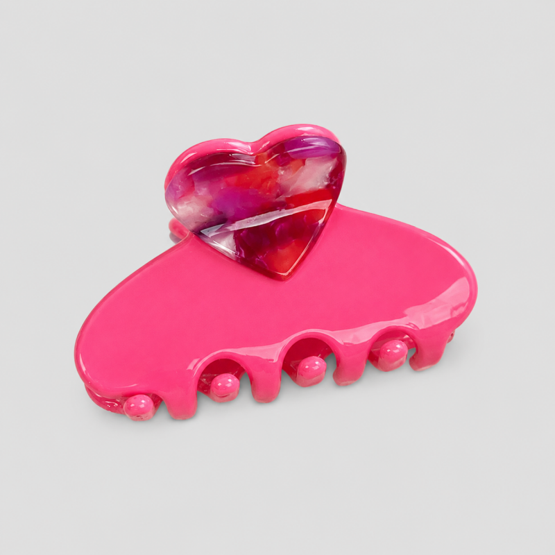 Heart Top Medium Hair Claw Clip