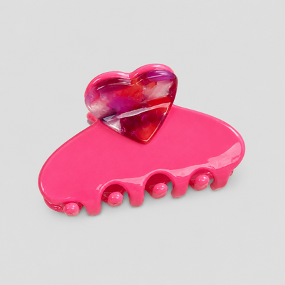 Heart Top Medium Hair Claw Clip