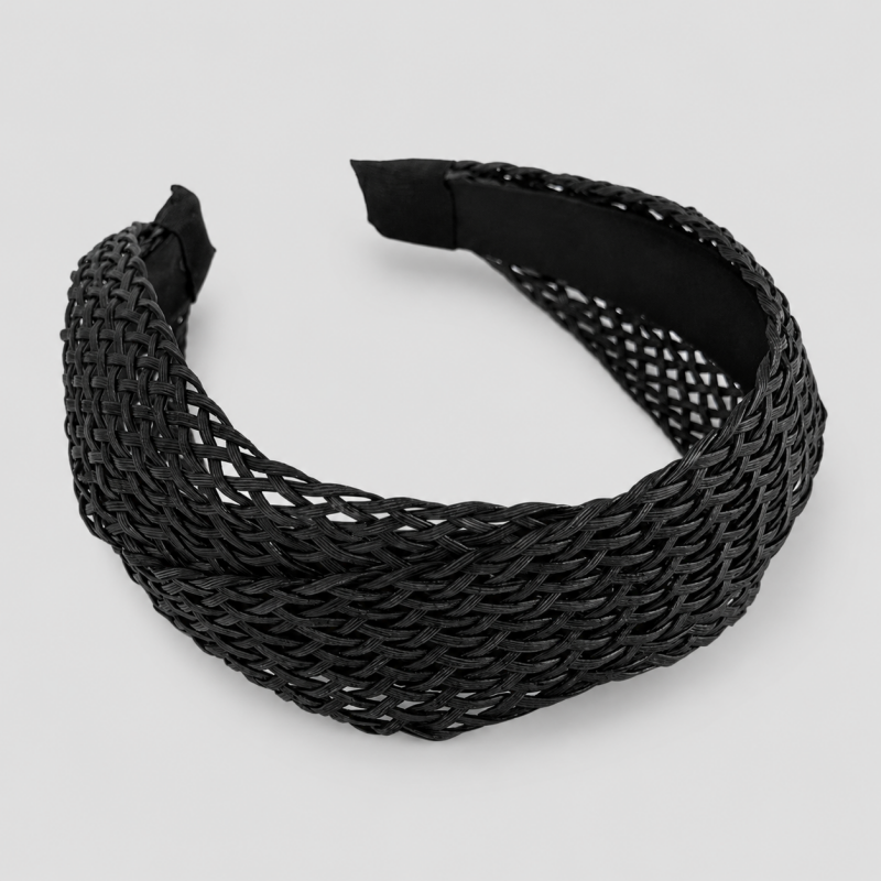 Open Weave Faux Straw Headband
