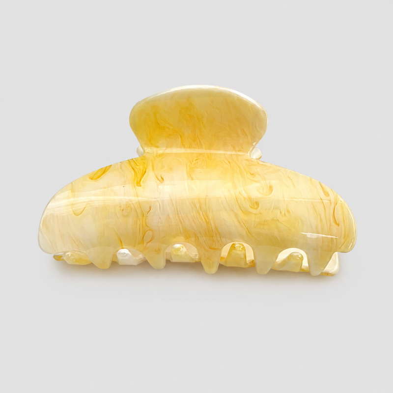 Yellow Marbled Hair Claw Clip