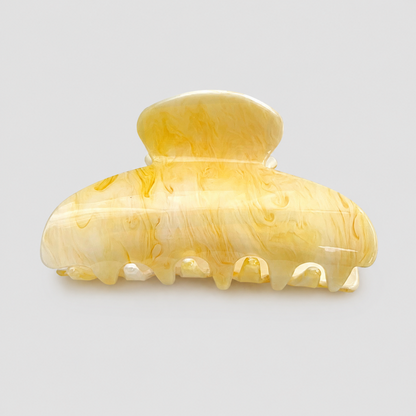 Yellow Marbled Hair Claw Clip