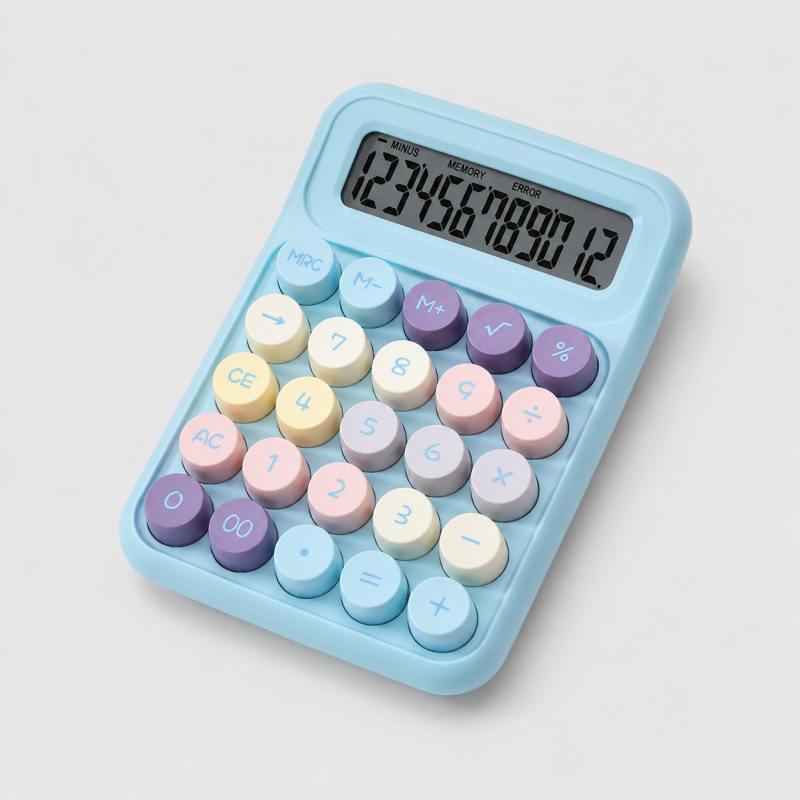Color Mechanical Button Desktop Calculator