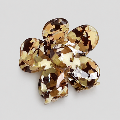 Floral Flower Shark Hair Claw Clip