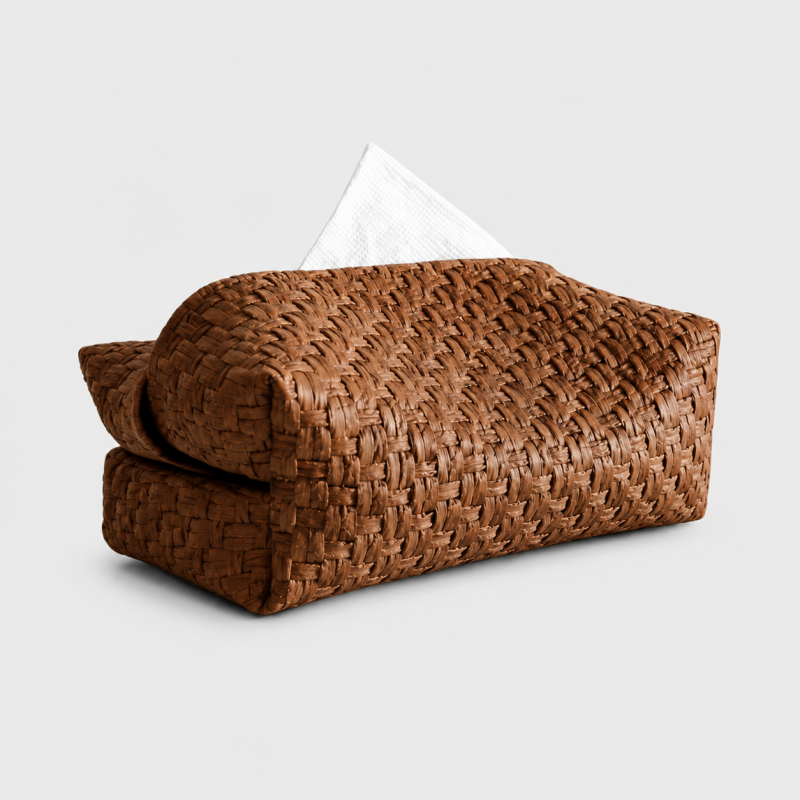 Faux Straw Tissue Box