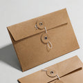 10 Retro Kraft Paper Heart Tie Sealing Envelope Sets