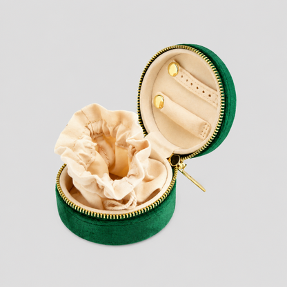 Round Velvet Jewelry Box