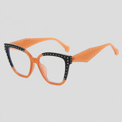 Retro Rivet Square Cat Sunglasses