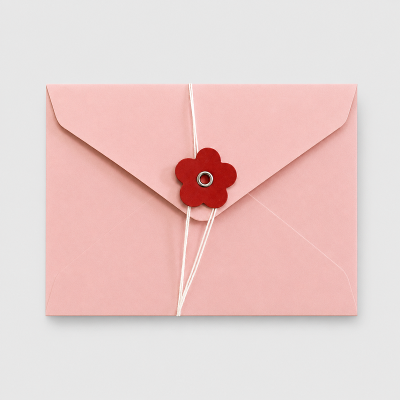 10PCS Retro Kraft Paper Heart Tie Sealing Envelopes