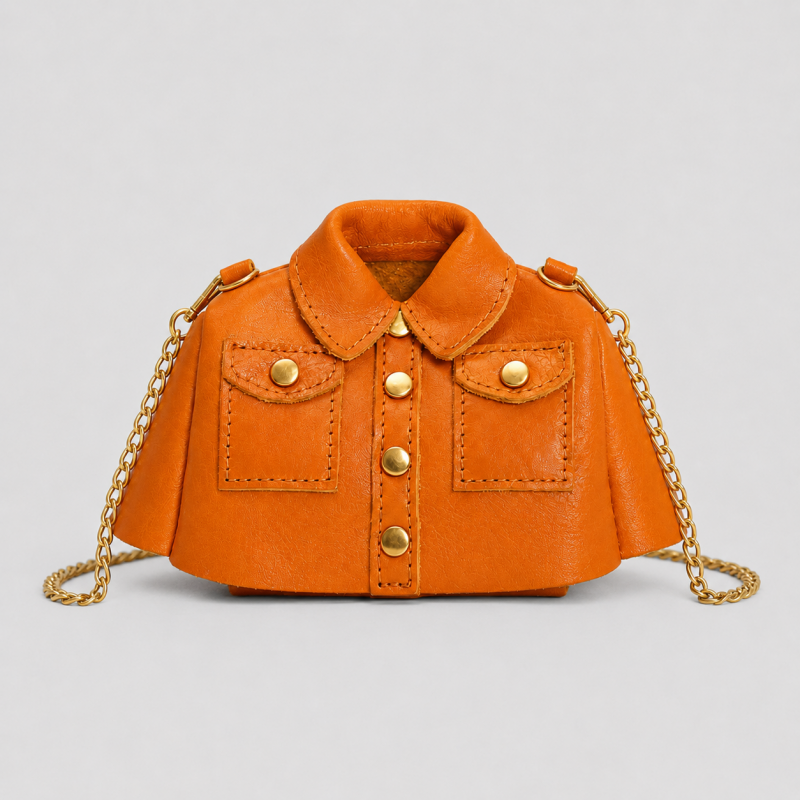Mini Pleated Shirt Crossbody Bag