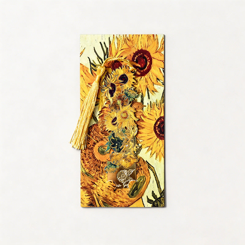 Impression Gilded Oil Painting Metal Bookmarks