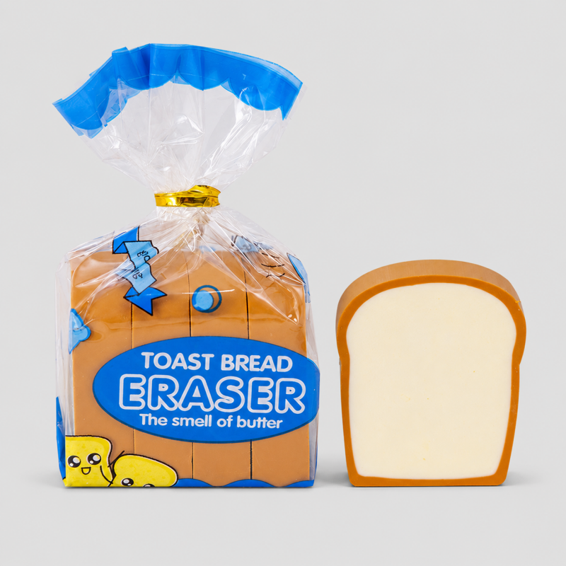 4PCS Toast Bread Shaped Eraser Set