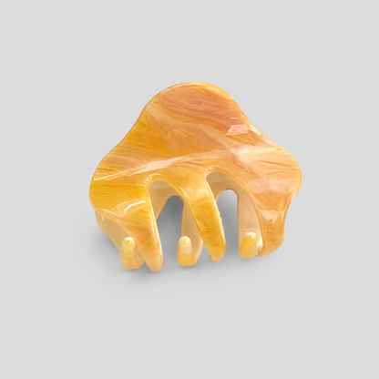 Yellow Marbled Hair Claw Clip