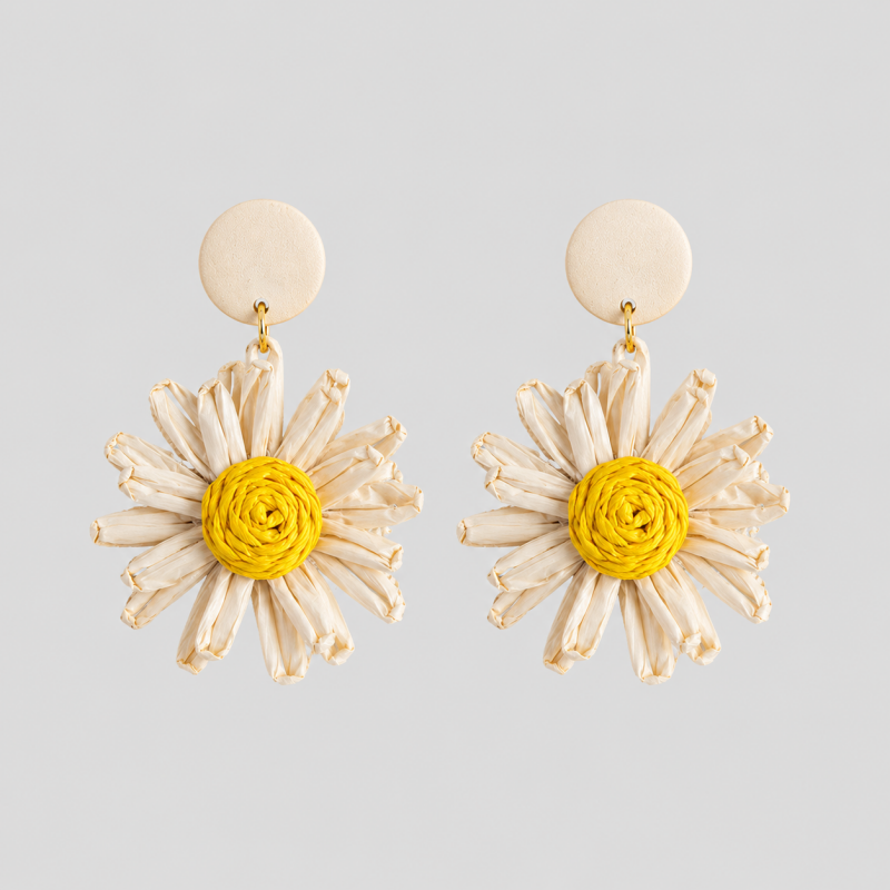 Summer Beach Vacation Hand-Woven Earrings