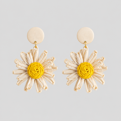Summer Beach Vacation Hand-Woven Earrings
