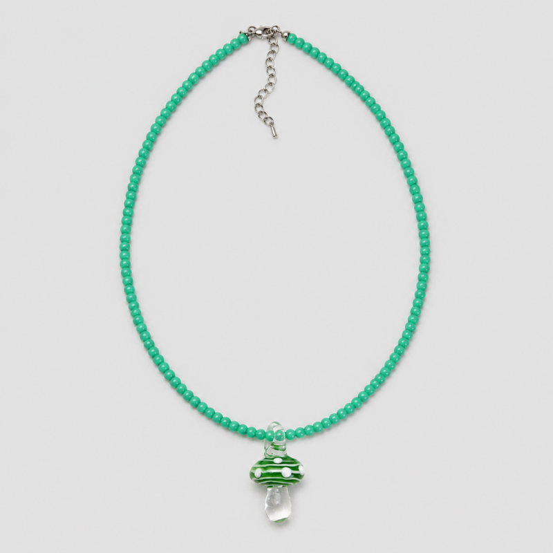 Colorful Glass Candy Bead Necklace
