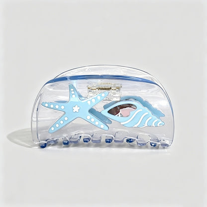 Ocean Series Transparent Shark Hair Claw Clips