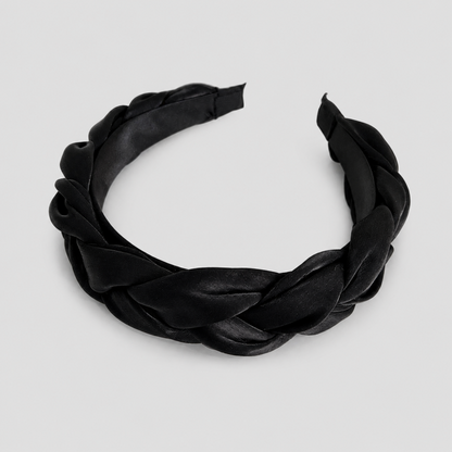 Soft Satin Braided Wide Headband