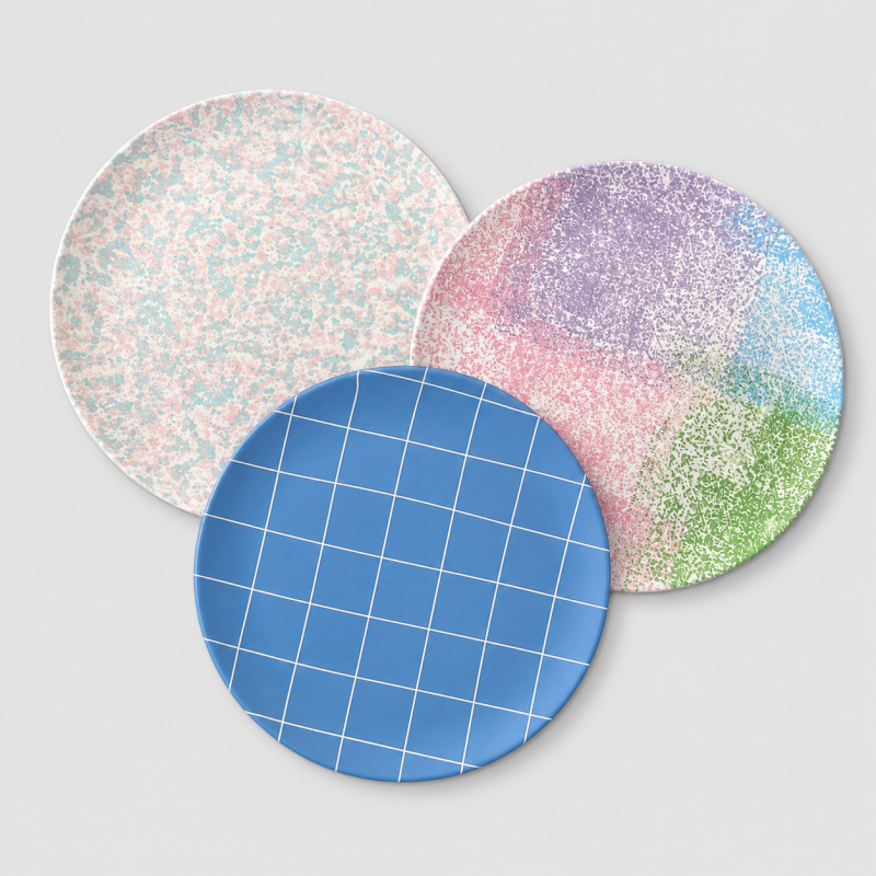 Checkered Snack Plate