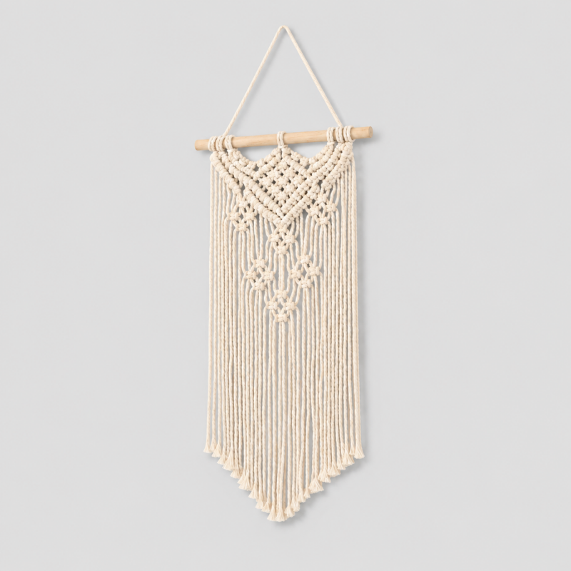 Pure Cotton Boho Star Mini Macrame Wall Hanging