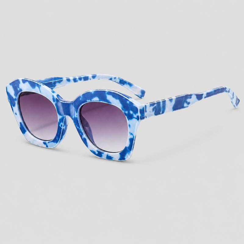Irregular Cat Eye Thick Frame Gradient Lens Trendy Sunglasses