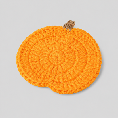 Hand Crocheted Halloween Pumpkin Coaster