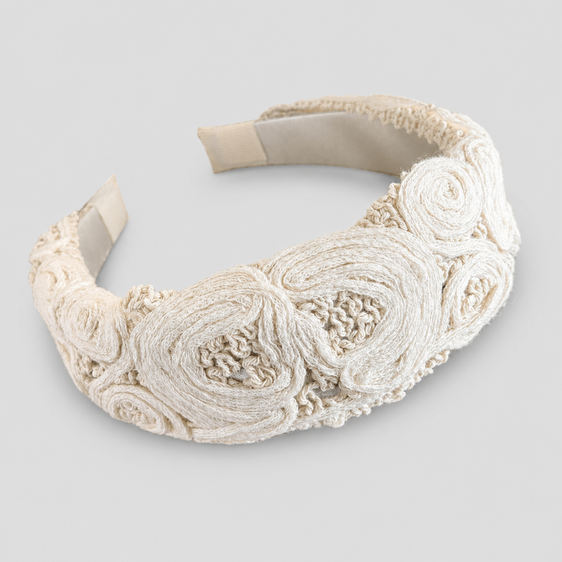 Handmade Crochet Floral Wide Headband